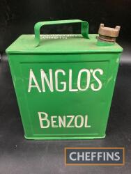 Anglo's Benzol; a 2gallon fuel can, restored