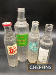 Motor oil bottles; Regent, BP x 2, Shell (4)