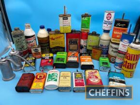 Oil and oiling cans, various manufacturers