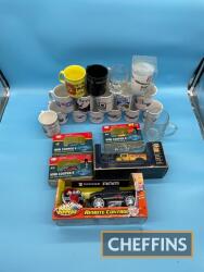 Promotional motoring themed mugs, together with qty model cars/lorries