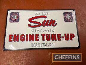 Sun Electronic Engine Tune Up; an enamel sign, 38 x 22ins