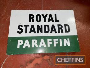 Royal Standard Paraffin; double-sided enamel sign, 18 x 12ins