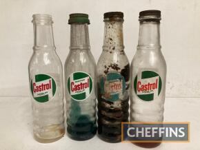 Castrol, four 1pint oil bottles