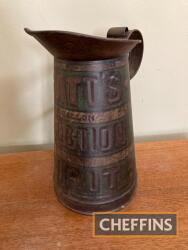 Pratt's Perfection Spirit, a half gallon pouring jug in original paint