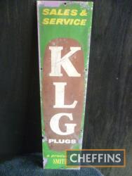 KLG Sales and Service, a single-sided tin sign