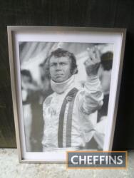 `Salute` print of Steve McQueen from the film `LeMans`