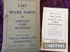 A very rare, original Ferguson Brown 80-page illustrated parts list, together with an original 16-page Ferguson Brown tractor price list of spare parts for Ferguson farm machinery - 8