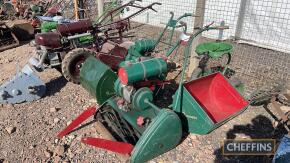 Ransomes ride-on cylinder mower, including trailing seat