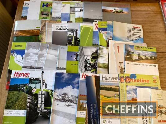Claas tractor and combine brochures etc, a large qty.