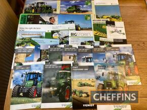 Fendt and John Deere brochures, tractors, combines etc.