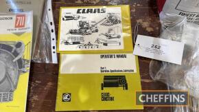 Claas Constant baler operators' instruction book, parts 1 and 2