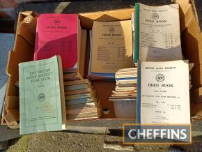 Large qty British Goat Society's yearbooks, 1920s onward