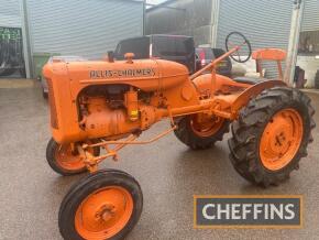 1948 ALLIS-CHALMERS Model B 4cylinder petrol TRACTOR Serial No. EB86406 Fitted with rear pulley, this tractor is stated to be running and driving. A video of this tractor is available on the online catalogue