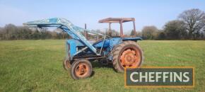 FORDSON Super Major 4cylinder diesel TRACTOR An ex-NIAE Silsoe tractor, fitted with front loader and new tyres all round