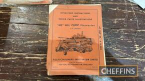 Allis Chalmers and Allcrop Harvester operating instructions