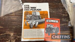 Dutra price list (1972) and EJB one-way disc plough brochure