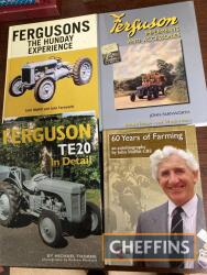 Ferguson, a qty agricultural tractor books, including 60 Years of Farming, John Moffitt autobiography, a signed copy