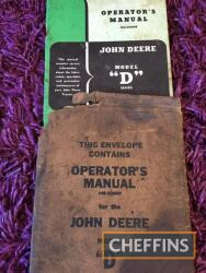 John Deere Model D operators manual, complete with original envelope