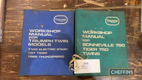 Triumph motorcycle workshop manuals, ex-garage, T140, TR7, TR65, Bonneville and Tiger 750 (2)