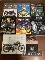 Motorcycle marque specific volumes, Rudge, Norton, BMW etc (8)