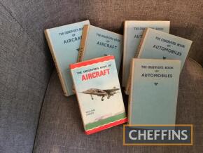 6no. Observers' Books, 3no. Automobiles 1962, 1963, 1964 and 3no. Aircraft 1961, 1962, 1971