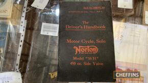 Original drivers' handbook for Norton 16H, c.1937