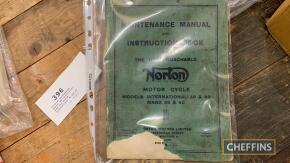 Original maintenance manual and instruction book for Norton International 30 and 40, Manx 40 and 40, c.1950