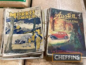 6 copies of Morris Owner from 1932 to 1341 and 4 copies of Austin Magazine 1936-1937