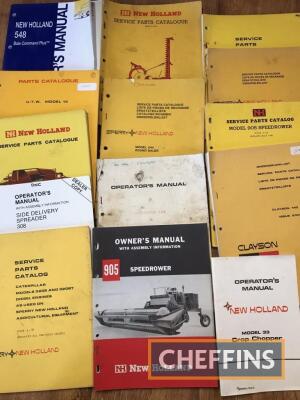 New Holland combine/baler etc. operators' and parts manuals