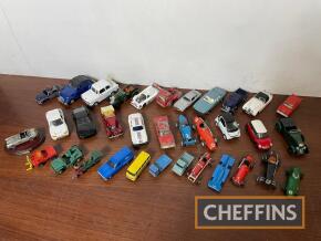 Qty die cast vehicle models in various scales, to include Corgi, Dinky etc.