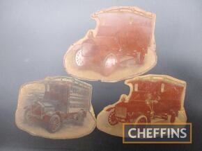 Belsize, three printers' plates, depicting c.1912 30cwt delivery van, 7ins long