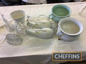 Chamber pots, jelly moulds etc.