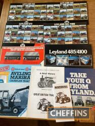 Leyland and Marshall tractor brochures, includes fold-outs (11)
