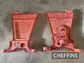 R. Hornsby & Sons Limtied, Grantham, England, set of cast iron plates