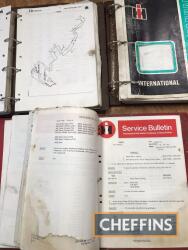 International 85 Series WSM/885 parts manual and folder of service bulletins