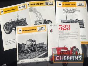 International tractor brochures, to include B450, 434, 523 (5)