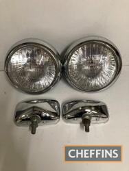 Cielco, a pair of headlamps, together with Marchal fog lamp casings (4)