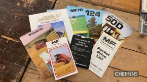 Qty Massey Ferguson literature, to include balers, mowers, backhoe loaders (9)