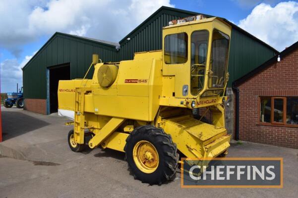 NEW HOLLAND Clayson 1545 diesel COMBINE HARVESTER Fitted with 13ft header on Goodyear Diamond 13.00-65-18 rear and Goodyear Diamond 18.4-30 front wheels and tyres Reg. No. Q216 FAD Serial No. 3221010 FDR: 25/01/1984