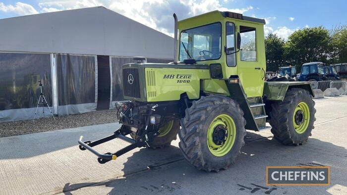 1988 Mercedes Benz MB Trac 1000 6cyl. Diesel Tractor an ex-sprayer tractor that was previously fitted with an Alison 24m unit, but removed in 2009 Reg. No. E224 JDX Ser. No. WDB4411620W145164