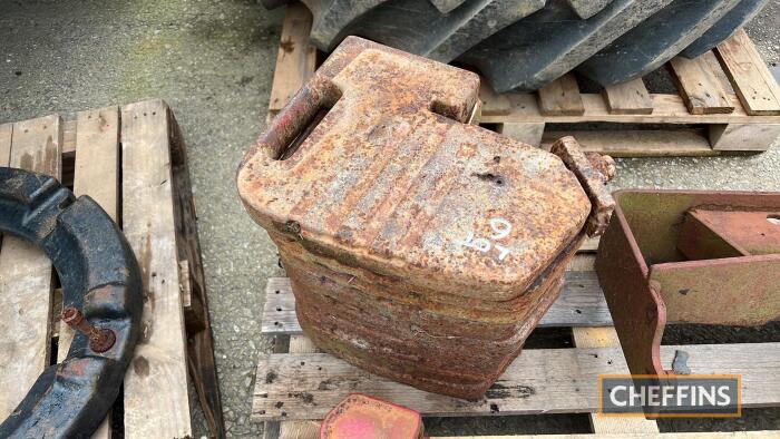 9no. Massey Ferguson 100S Series weights and carrier frame