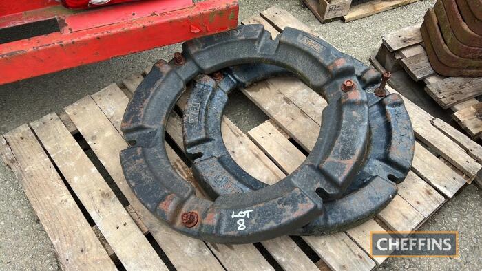 2no. New Holland T7 tractor rear weights