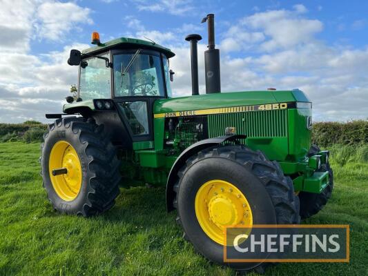 1987 JOHN DEERE 4850 4wd diesel TRACTOR Reg. No. E537 GRP Serial No. 011102