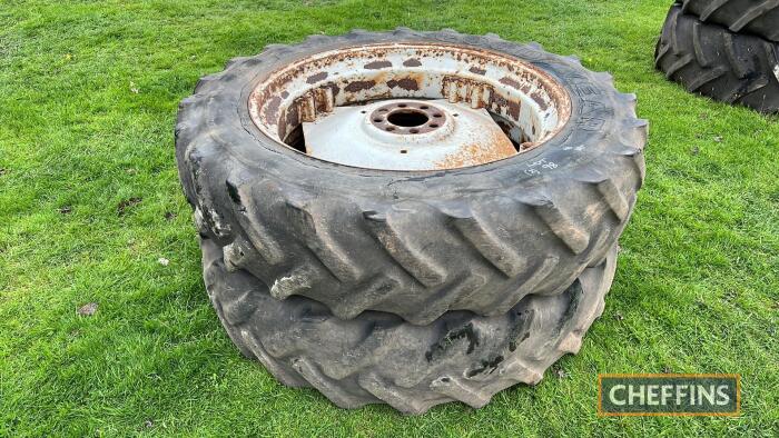 Pair 12x38 Ford square centre wheels and tyres. Included by kind permission