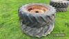 Pair 16.9x34 Ford 7000 wheels and tyres. Included by kind permission