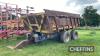 Tandem axle dump trailer fitted with sprung drawbar and axles on 385/65R22.5 wheels and tyres