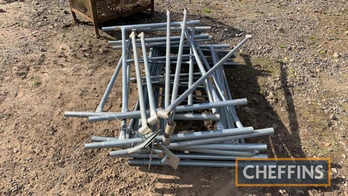 Tower Scaffold to include 3no. brace bars, 4no. base plates, 2no. cross bars, 12no. sections = 6 lifts UNRESERVED LOT