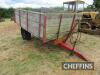 Single axle wooden-bodied dropside trailer