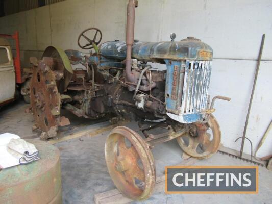 FORDSON E27N Major 4cylinder petrol/paraffin TRACTOR On rear steel spadelug wheels and front steel wheels Been in Morborne village since new