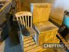 Elm kitchen chair, together with outhouse `thunderbox`